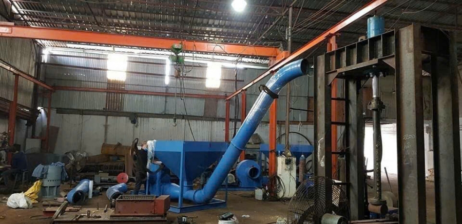 Hệ thống quạt thổi viên nén