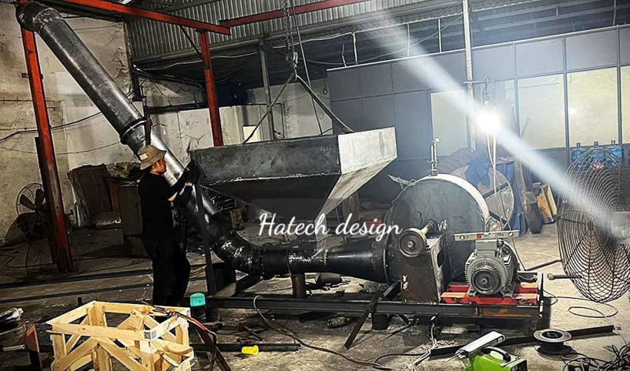 Hệ thống quạt thổi viên nén