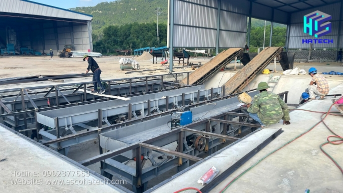 Cấp liệu rung cho nguyên liệu cục